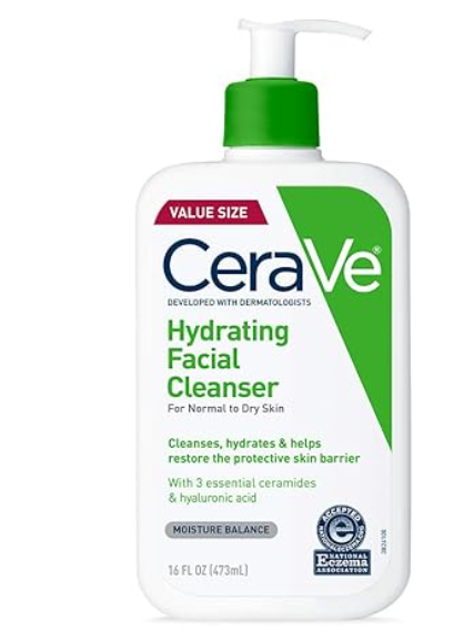 CeraVe Hydrating Facial Cleanser, Moisturizing Face Wash